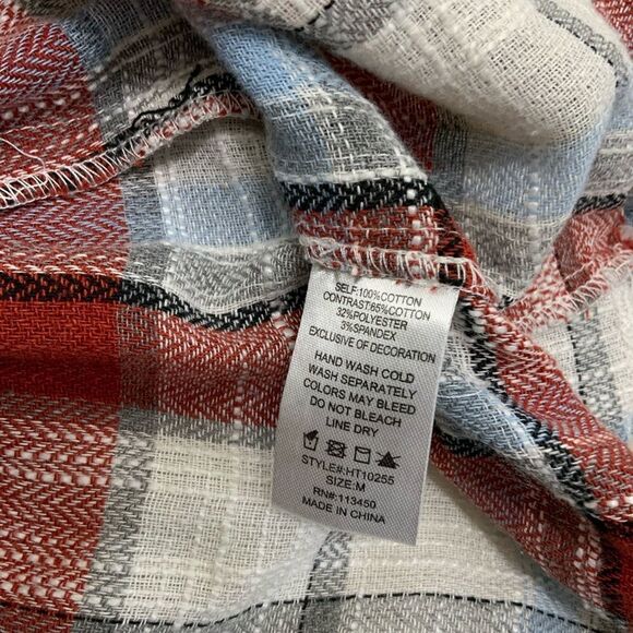 HYKU rag raw edge boho shirt - Picture 4 of 5